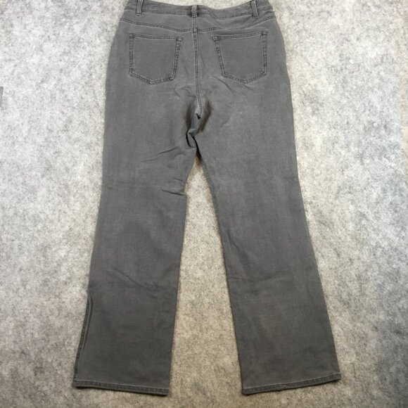 Dream Jeannes Quacker Factory Jeans 10 30 High Rise Boot Gray Soft Stretch Solid - Picture 13 of 14